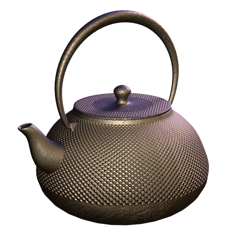 tea kettle isolated 3d png