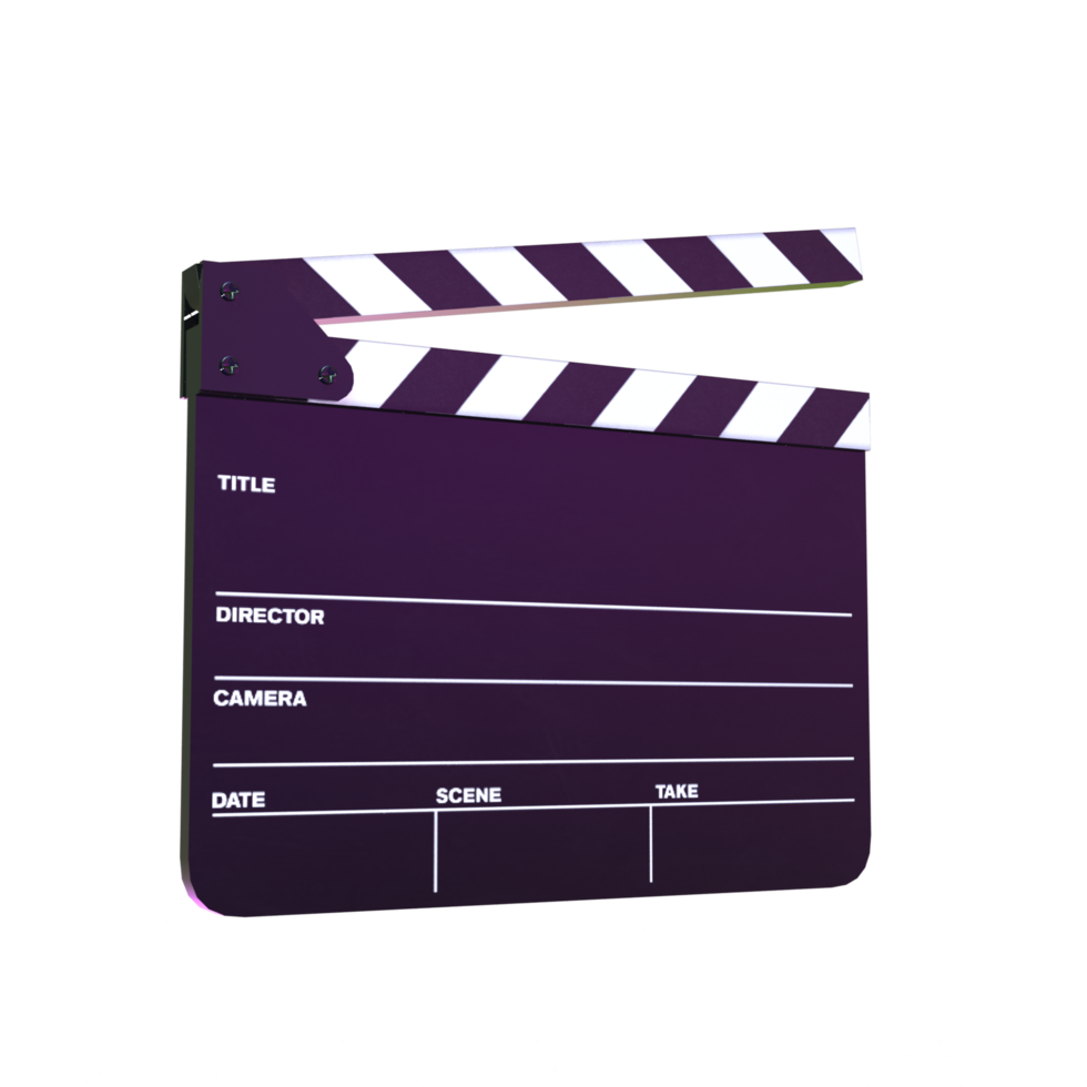 movie clapper isolated 3d png