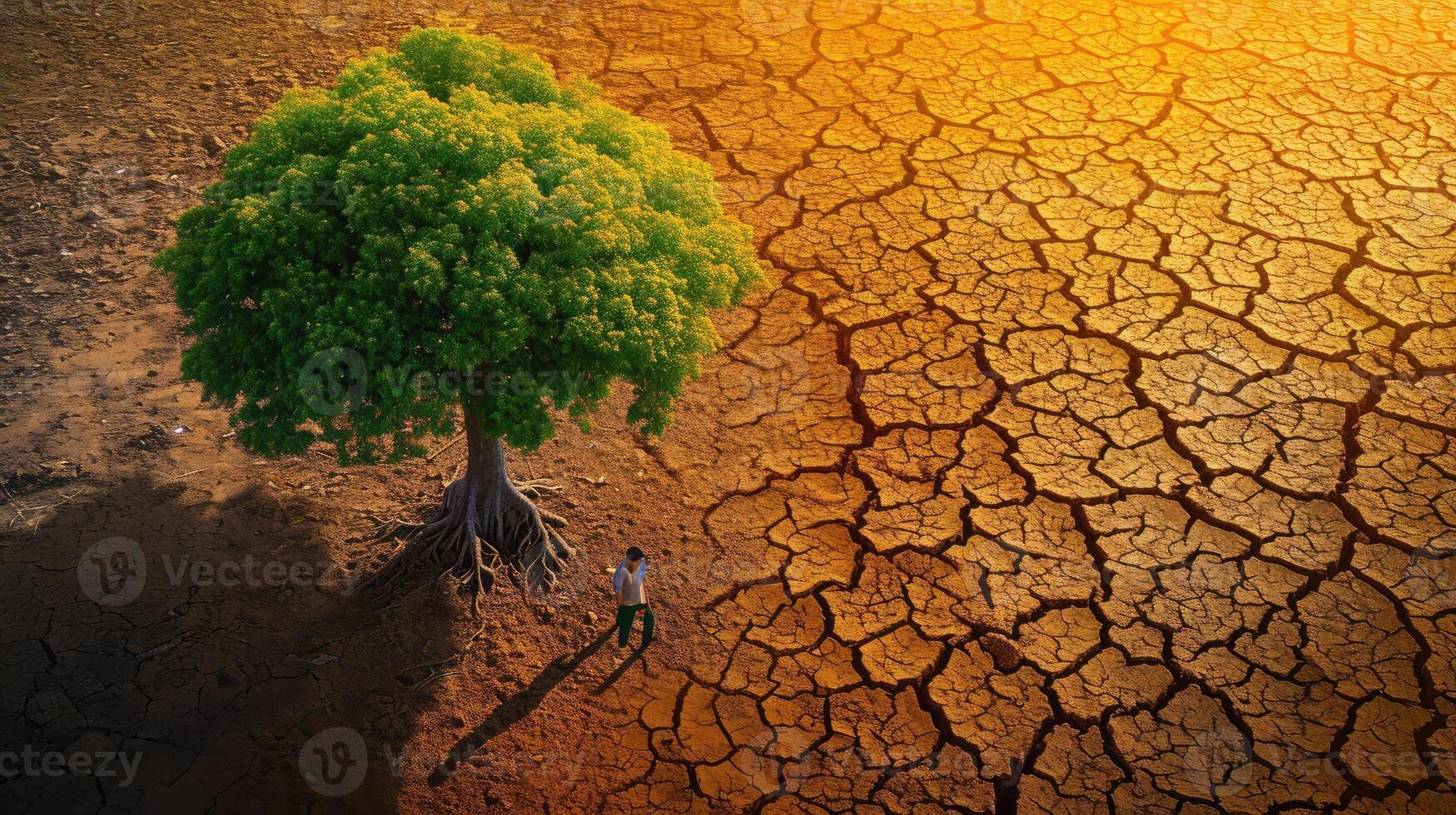 ai generado mundo ambiente día sequía prevención concepto foto