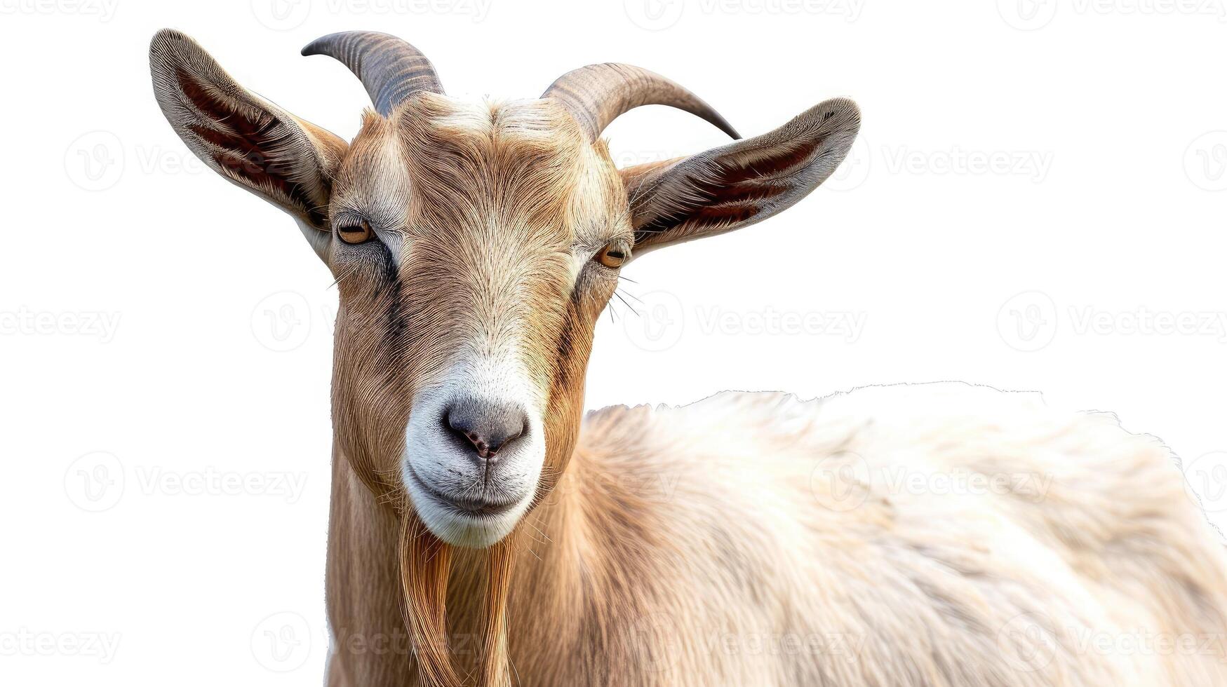 AI generated goat on isolated white background. photo