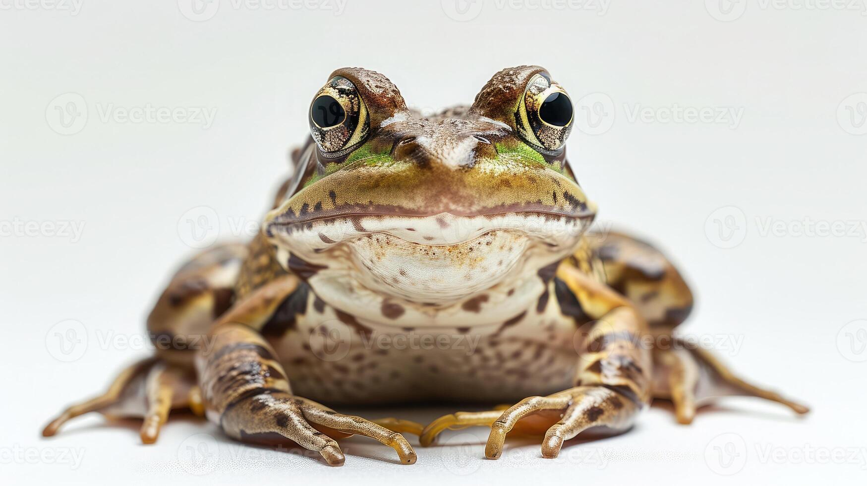 AI generated frog on isolated white background. photo