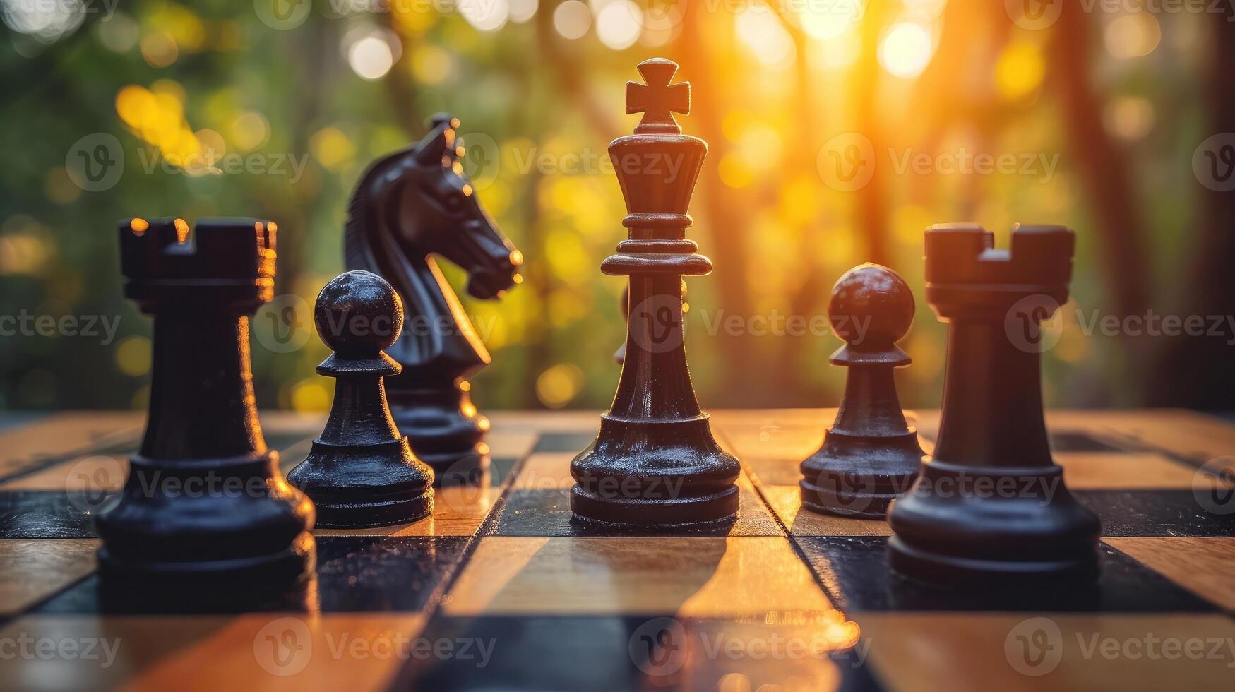 ai generado ajedrez tablero juego concepto de negocio ideas y competencia y estrategia plan éxito sentido foto