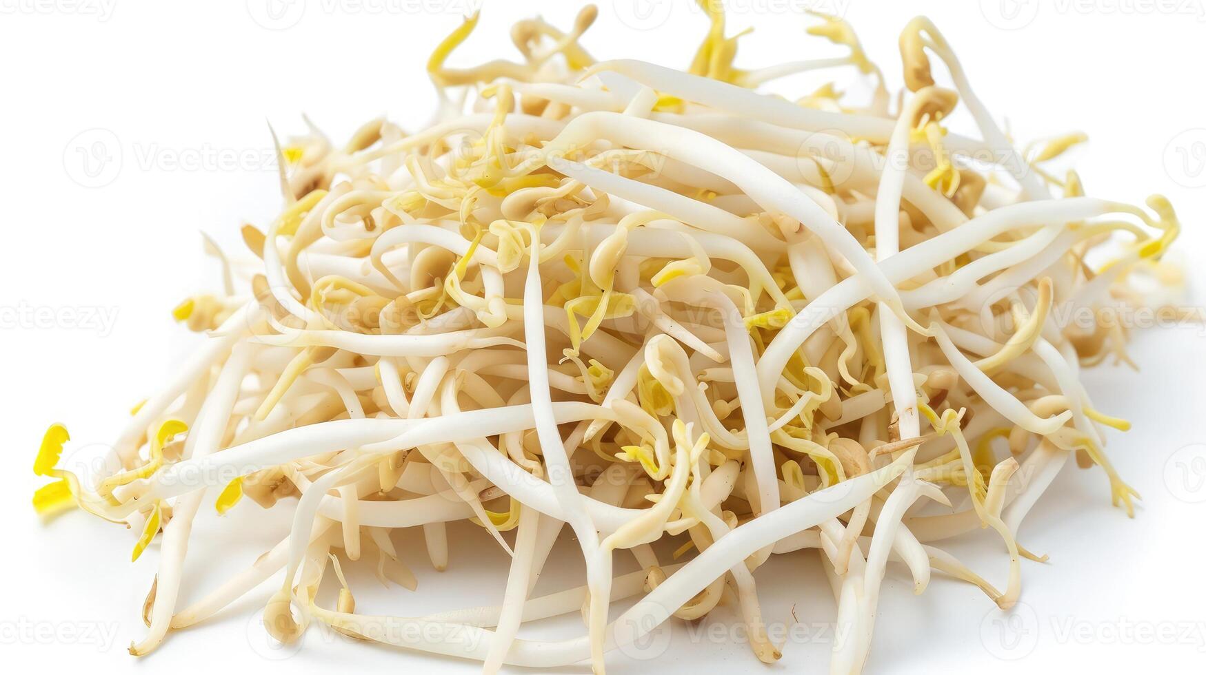 AI generated Bean sprouts on isolated white background. photo