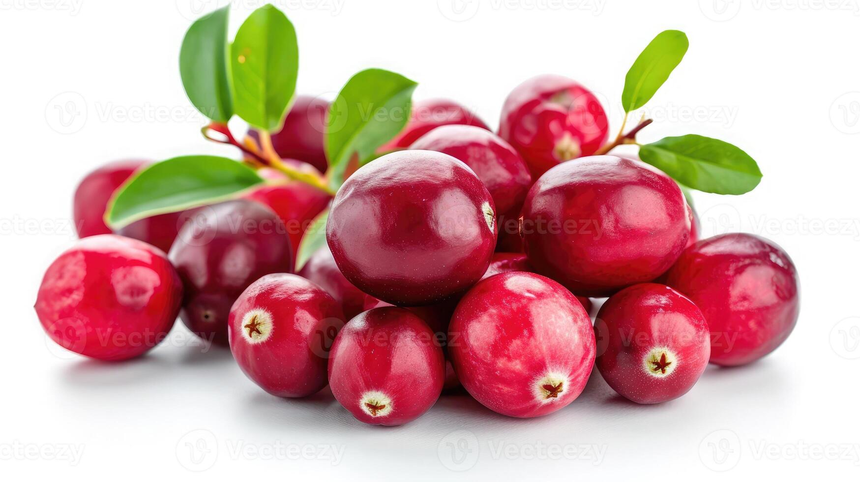 AI generated cranberry on isolated white background. photo