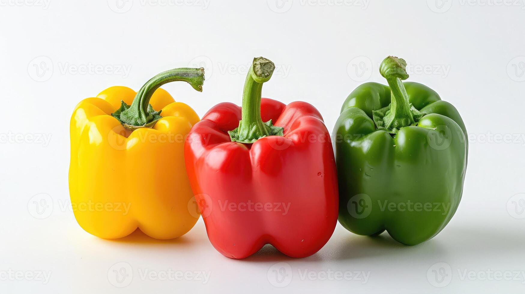 AI generated Bell pepper on isolated white background. photo
