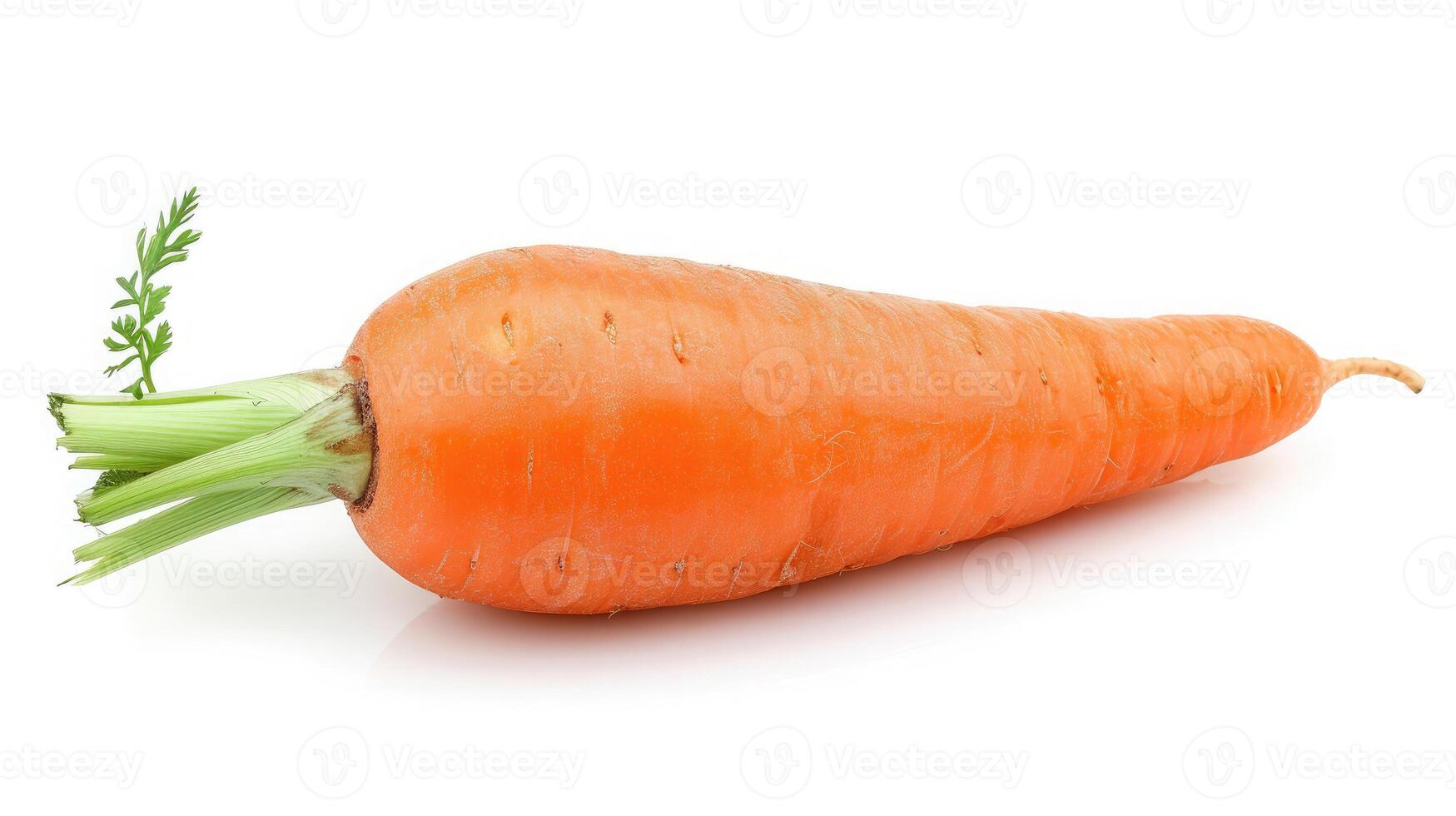 AI generated Carrot on isolated white background. photo