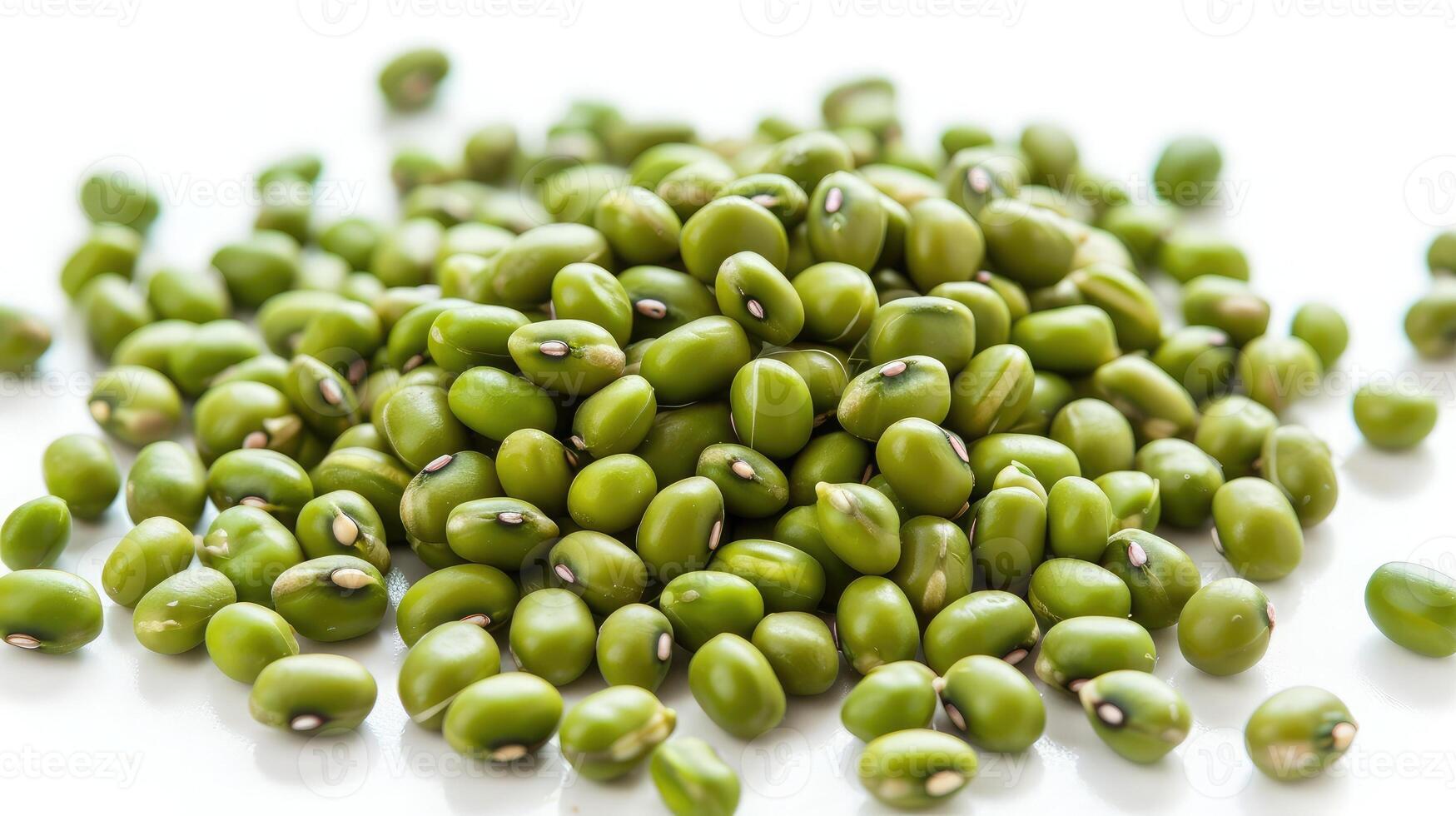 AI generated Mung bean on isolated white background. photo