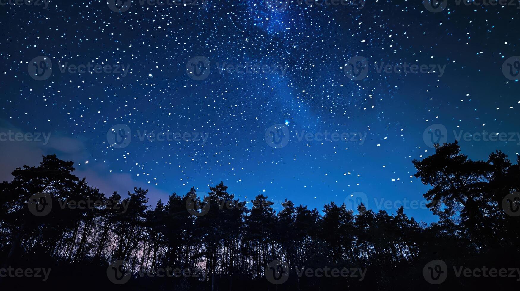 AI generated Amazing starry sky at night photo