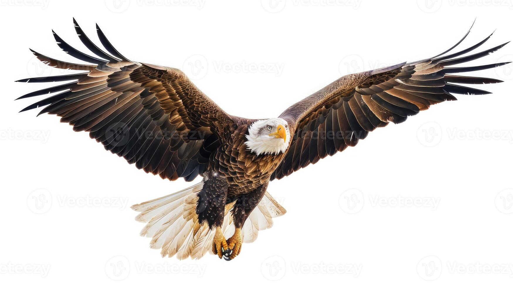 AI generated eagle on isolated white background. photo