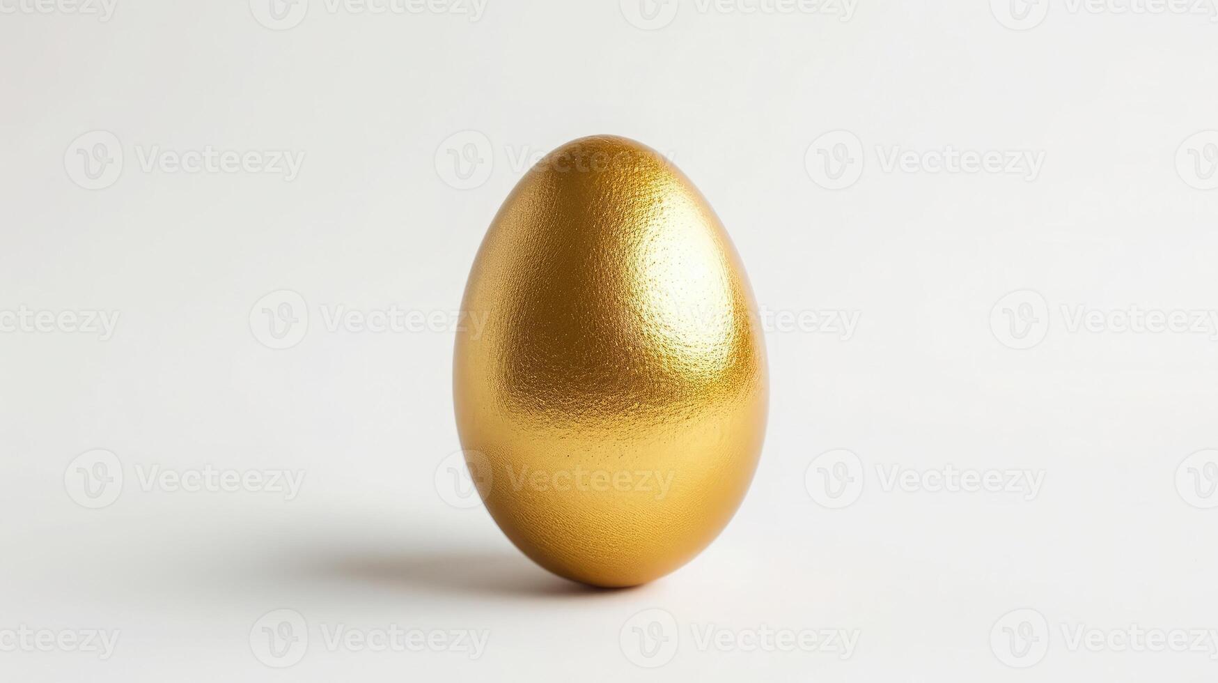 ai generado uno dorado huevo aislado en blanco antecedentes. conceptual imagen foto