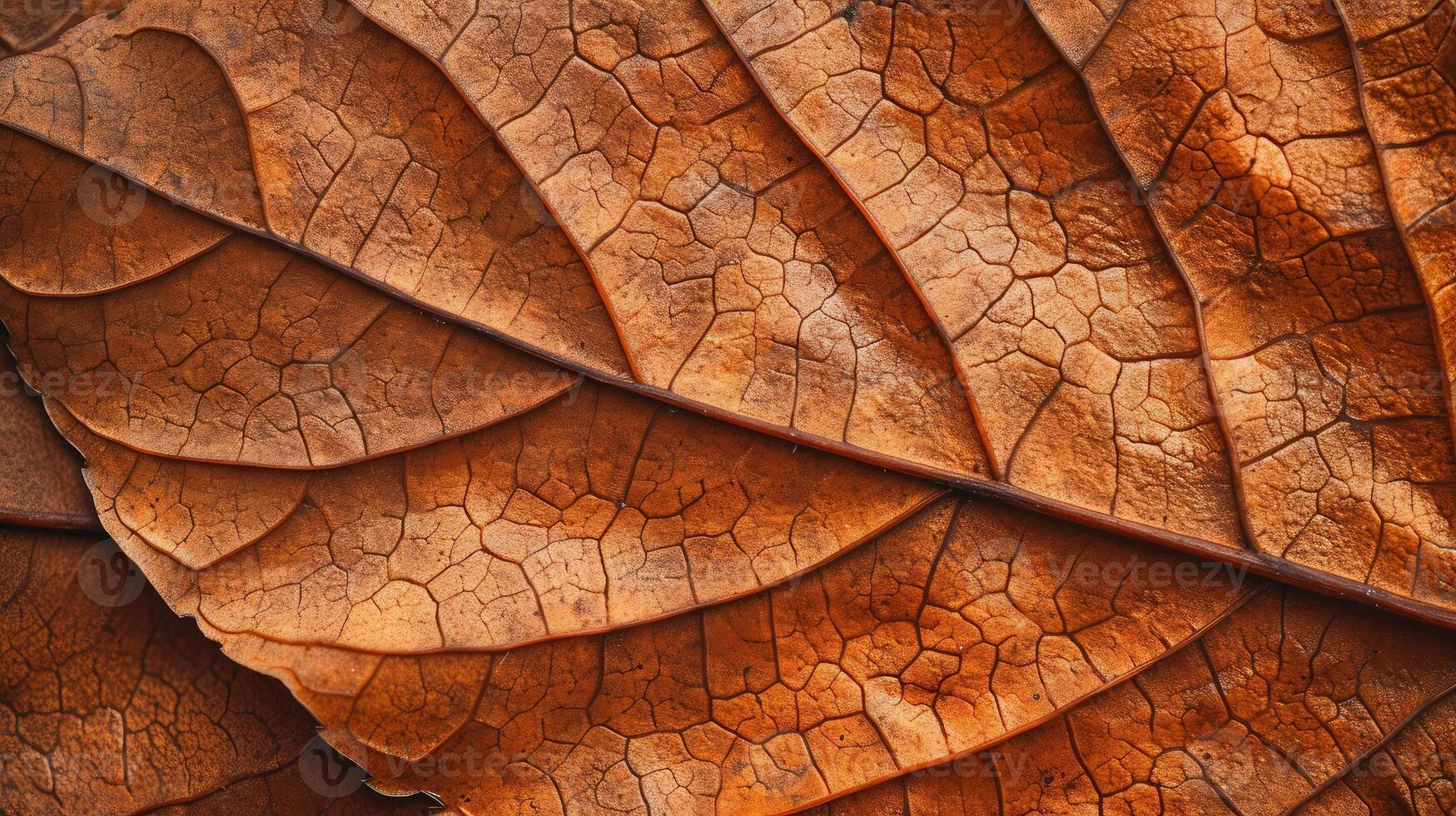 AI generated close up brown leaf texture photo