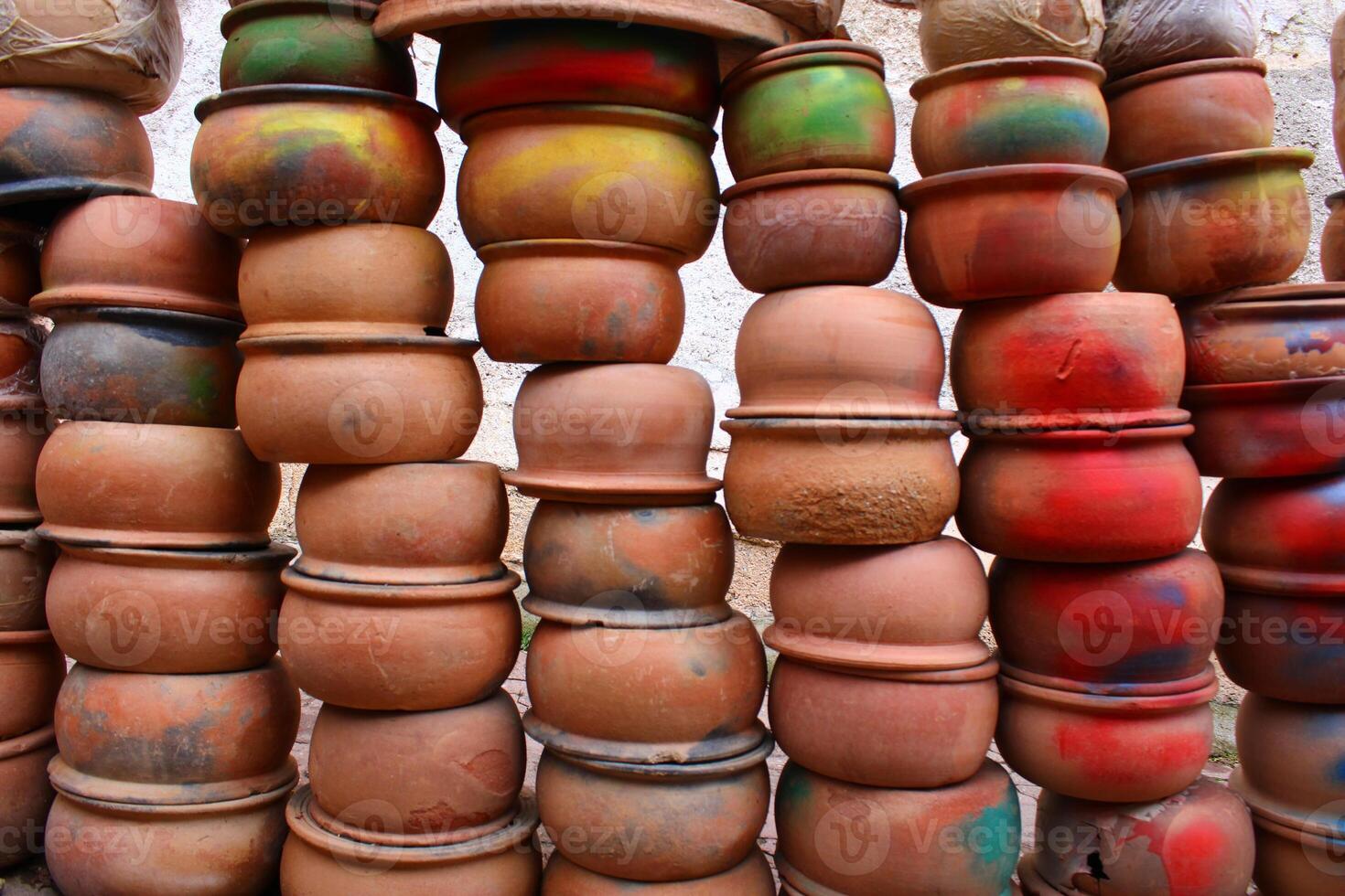 A crock is a pottery container sometimes used for food and water, synonymous with the word pot, and sometimes used for chemicals. Avanos, Nevsehir photo