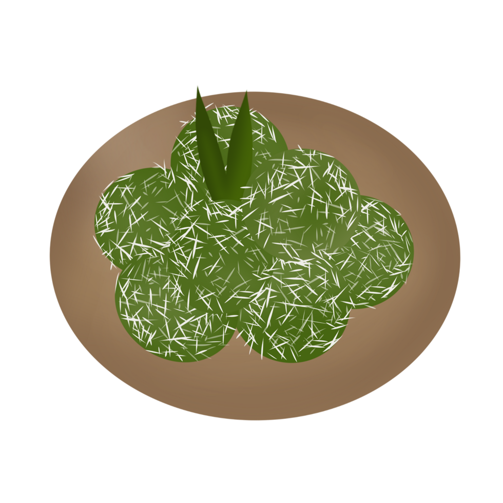 Illustration von klepon oder Kelepon ist ein Snack süßer Reis Kuchenbällchen gefüllt mit geschmolzen png