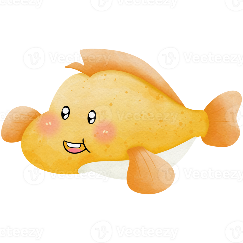 Sea animals watercolor so cute png