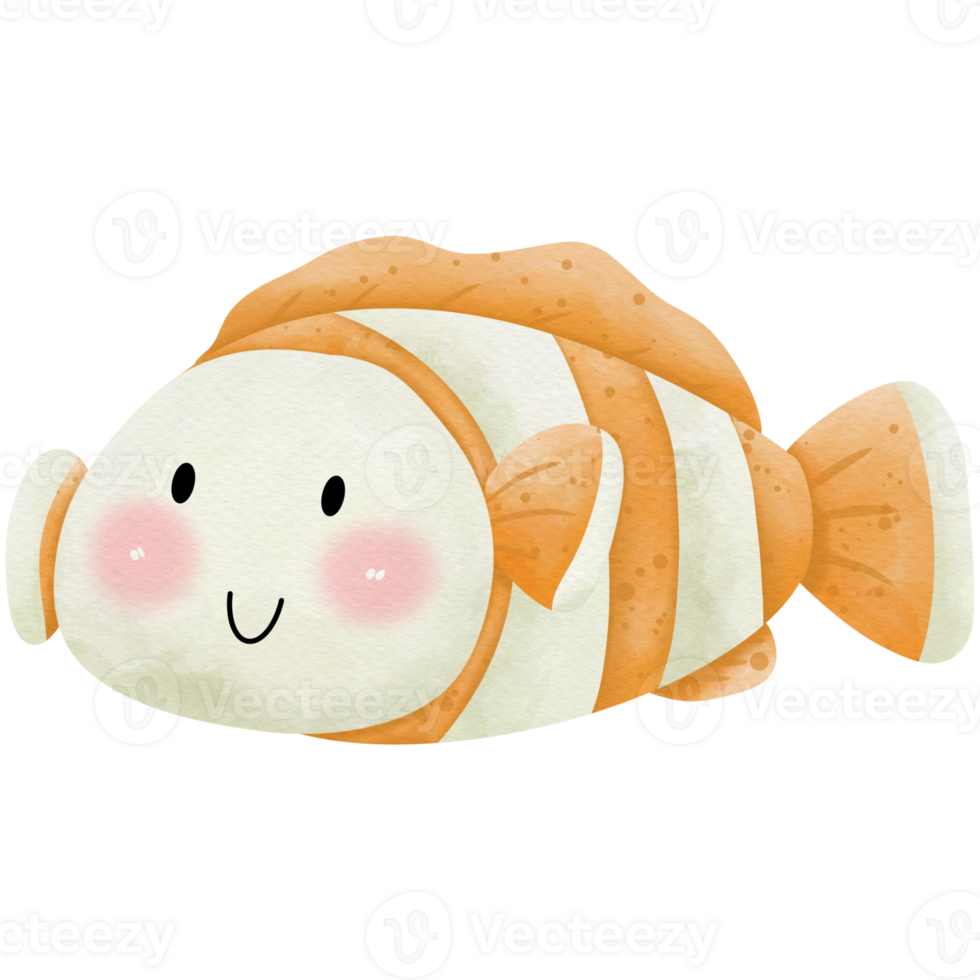 Sea animals watercolor so cute png