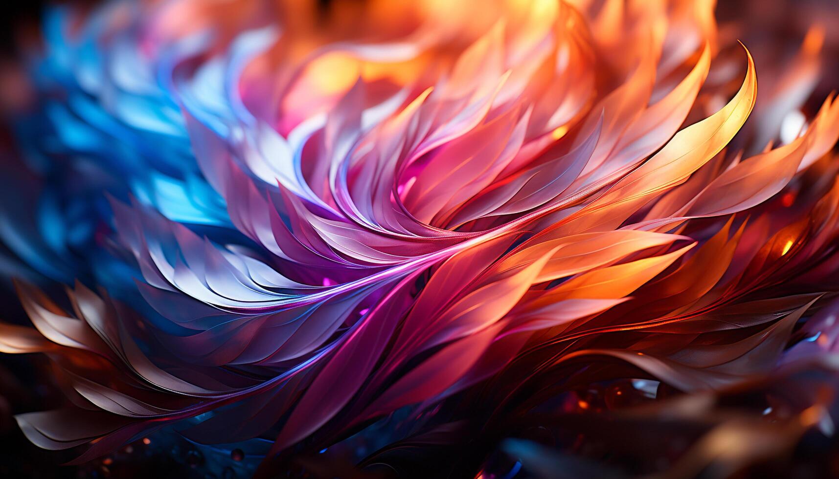 AI generated Abstract multi colored fractal design creates vibrant futuristic decoration generated by AI photo