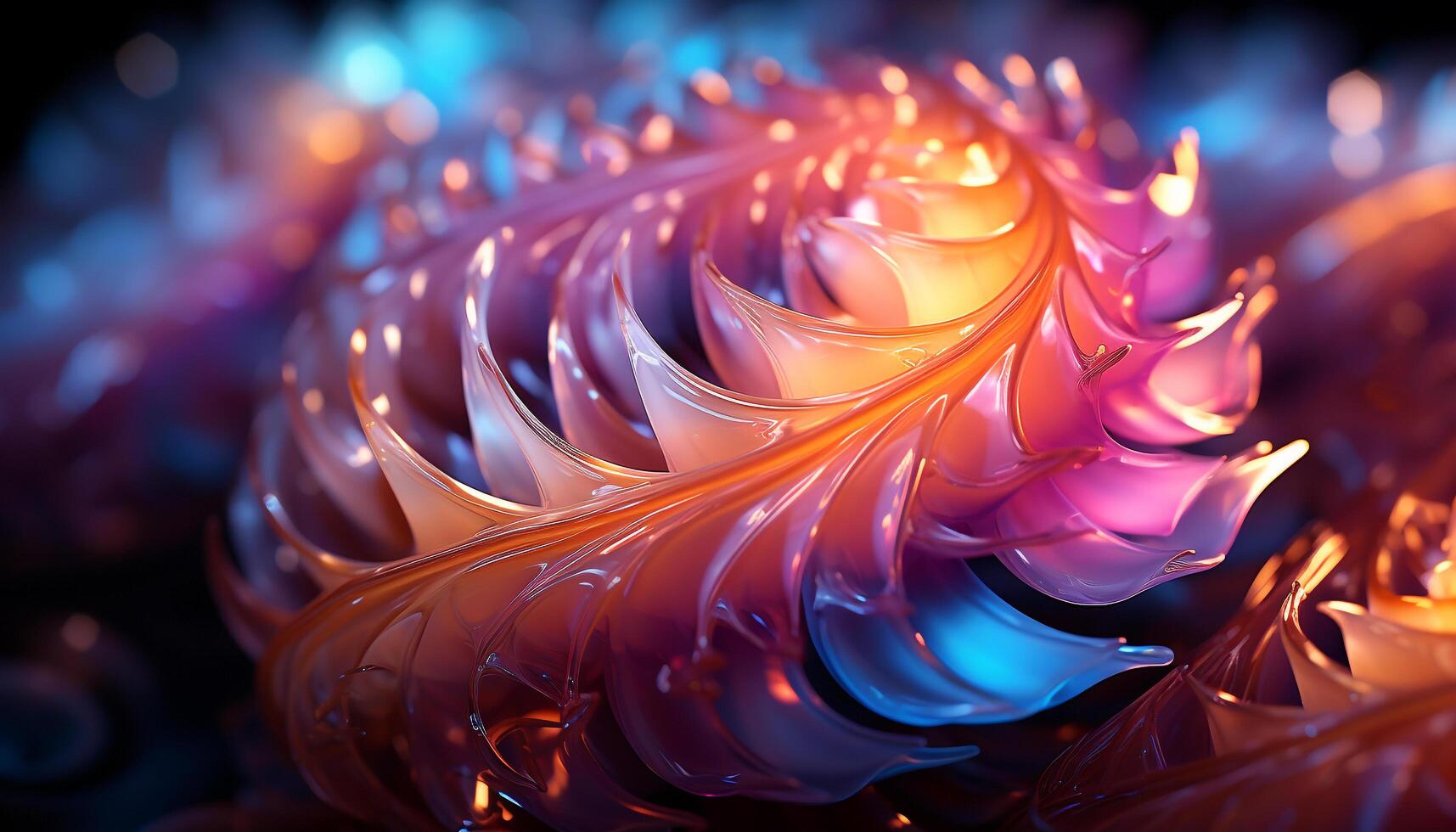 AI generated Abstract pattern of vibrant colors in a futuristic design generated by AI photo