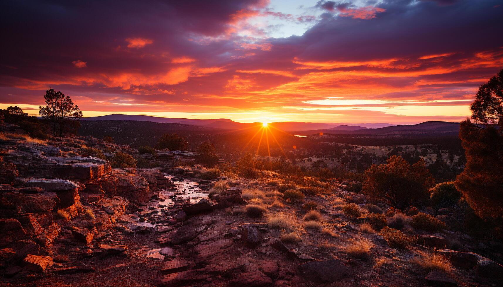 ai generado majestuoso montaña pico a oscuridad, tranquilo y hermosa generado por ai foto