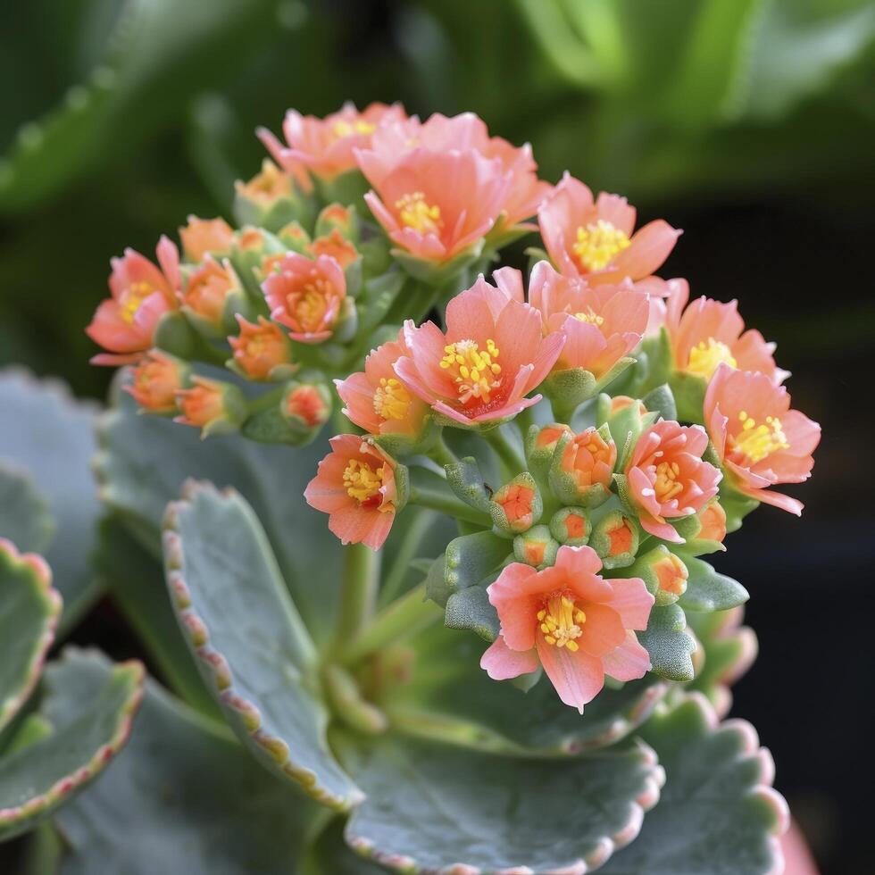 ai generado kalanchoe esplendor un guía a el vibrante mundo de suculento belleza foto