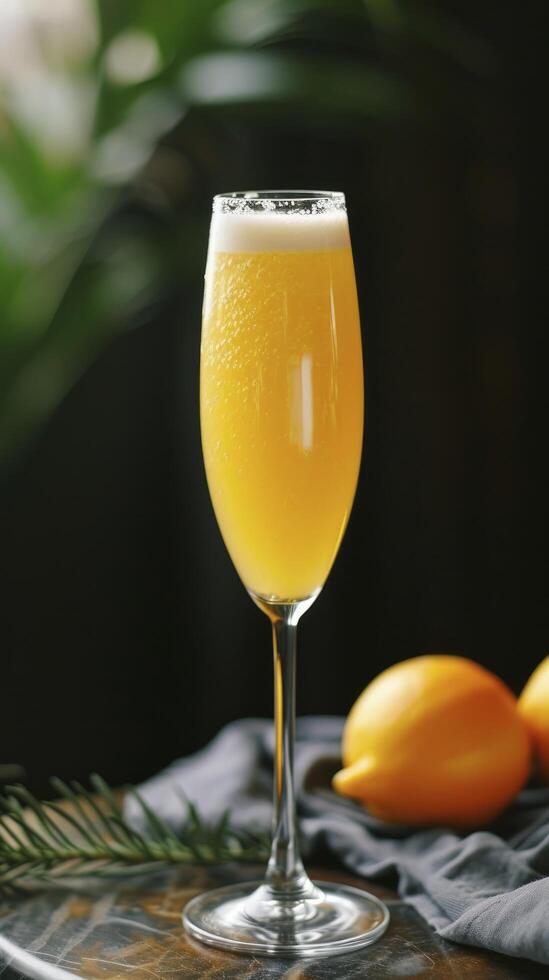 AI generated Beautiful mimosa drink photo