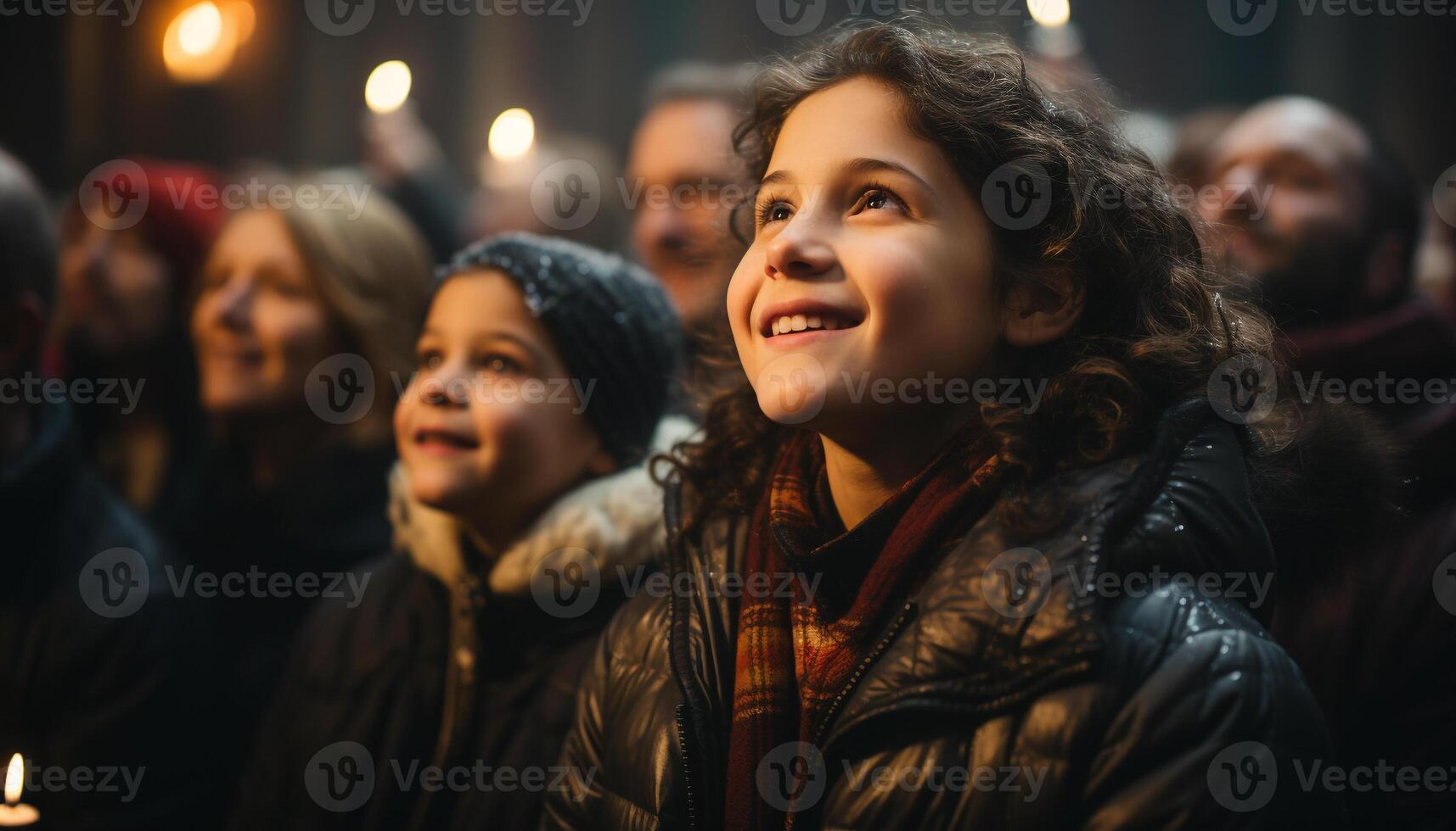 ai generado un alegre multitud de joven adultos celebrando juntos generado por ai foto