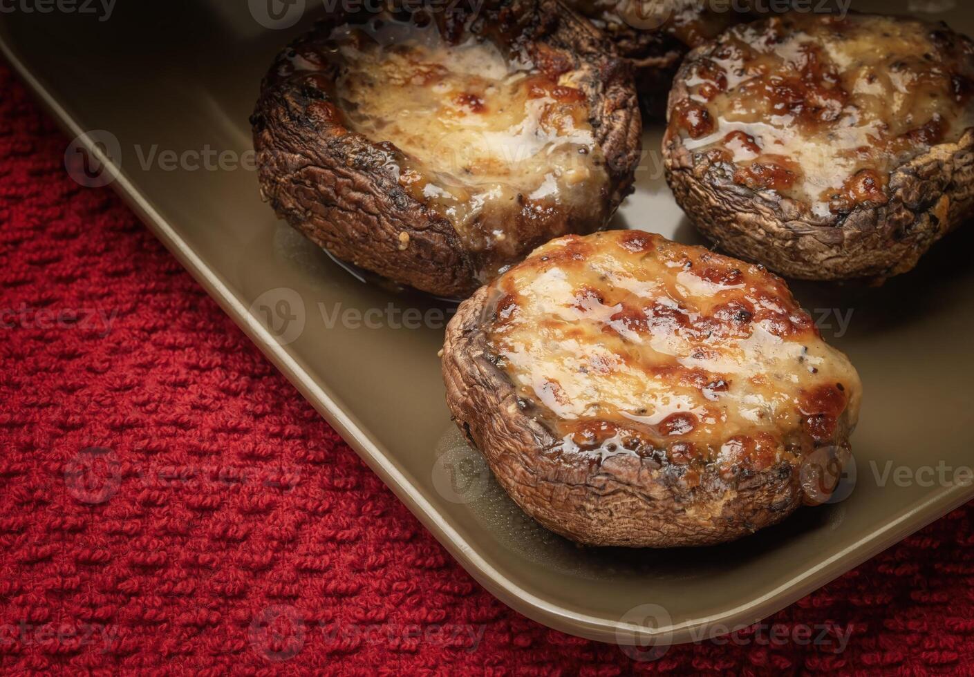 Grilled fFour Cheese Stuffed Portobello Mushrooms photo