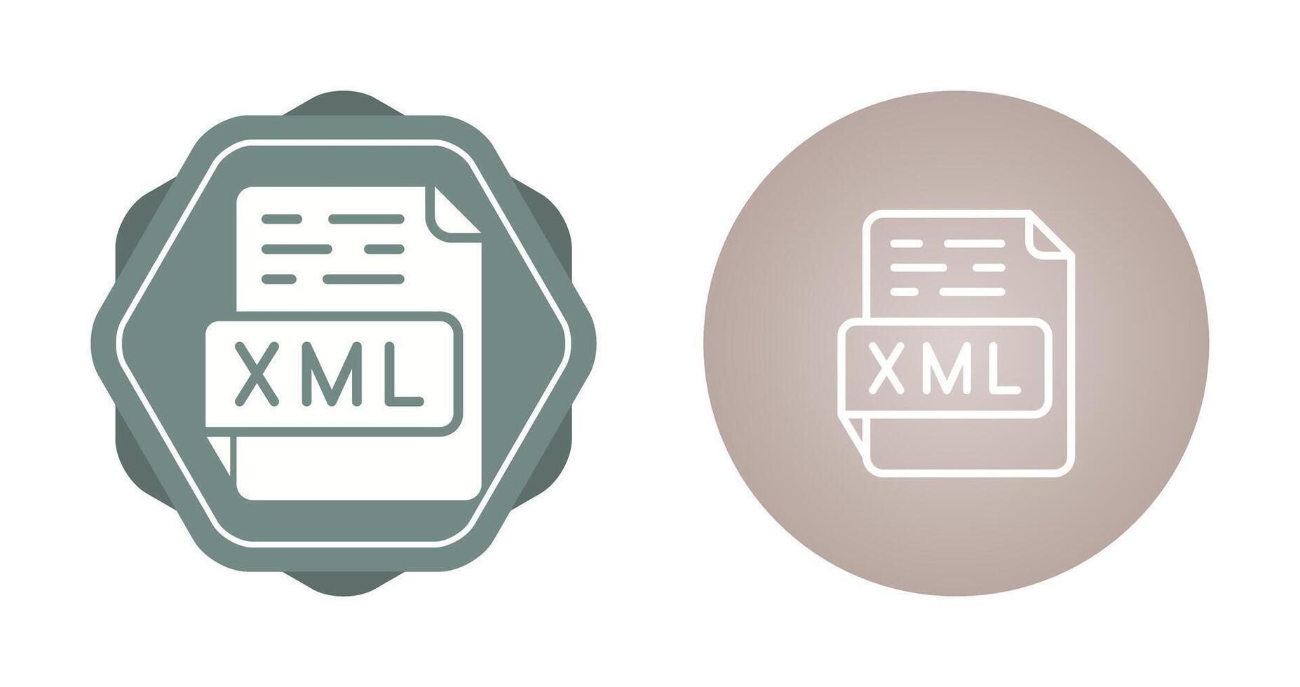 icono de vector xml