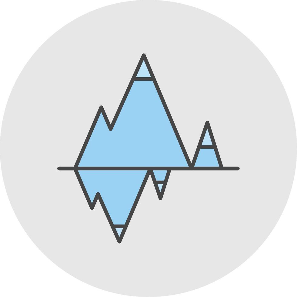 Glacier Line Filled Light Circle Icon vector