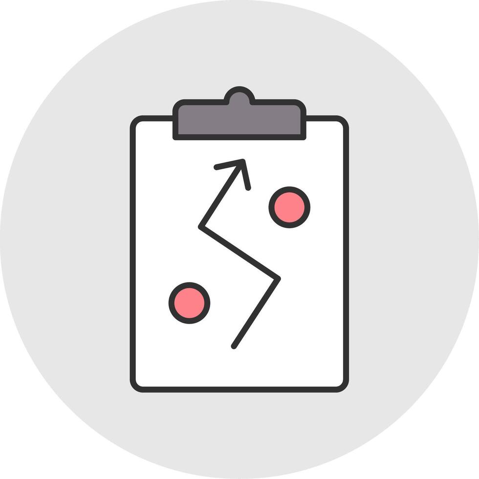 Strategy Line Filled Light Circle Icon vector