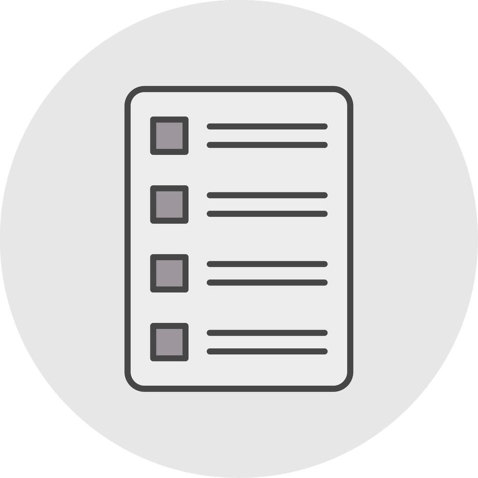 Task List Line Filled Light Circle Icon vector