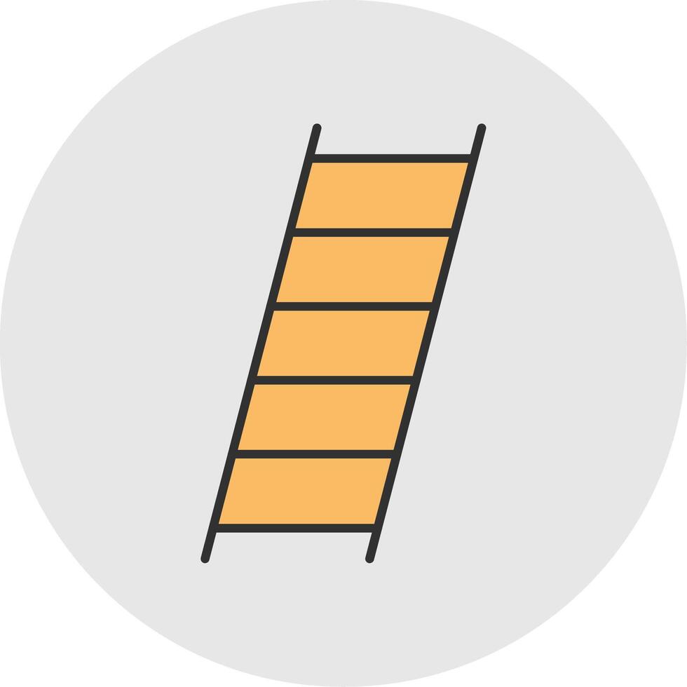 Ladder Line Filled Light Circle Icon vector