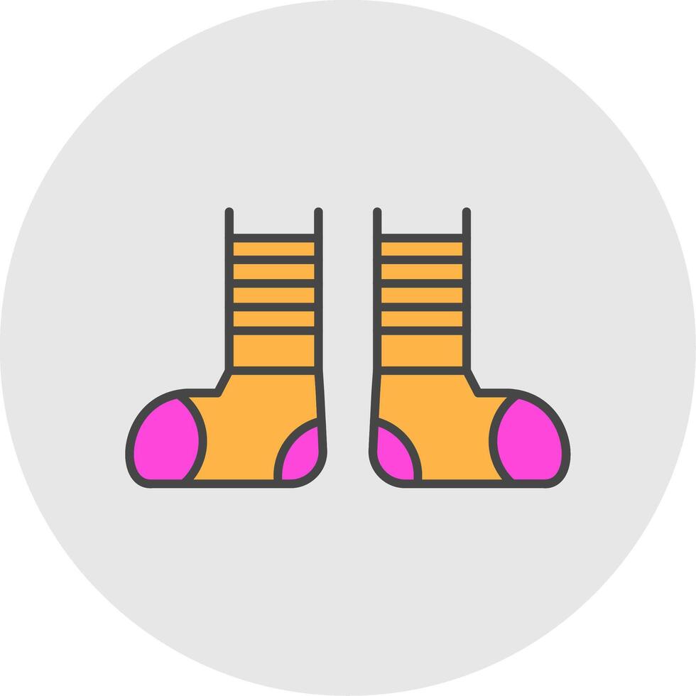 Clown Shoes Line Filled Light Circle Icon vector