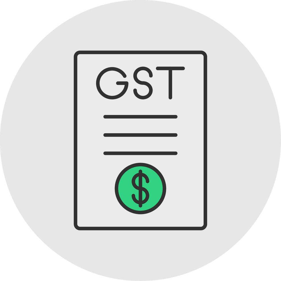 Gst Line Filled Light Circle Icon vector