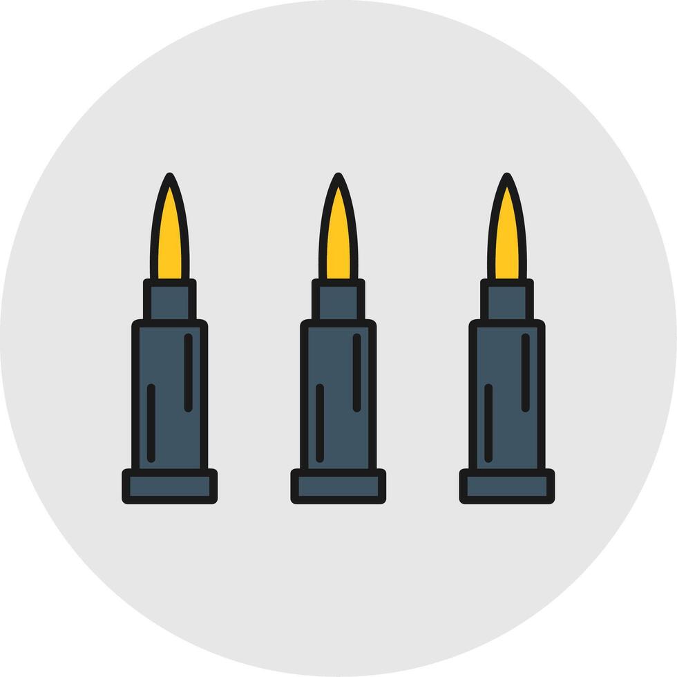 Bullets Line Filled Light Circle Icon vector