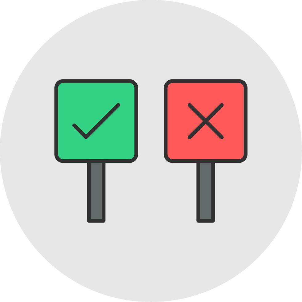 Decision Making Line Filled Light Circle Icon vector