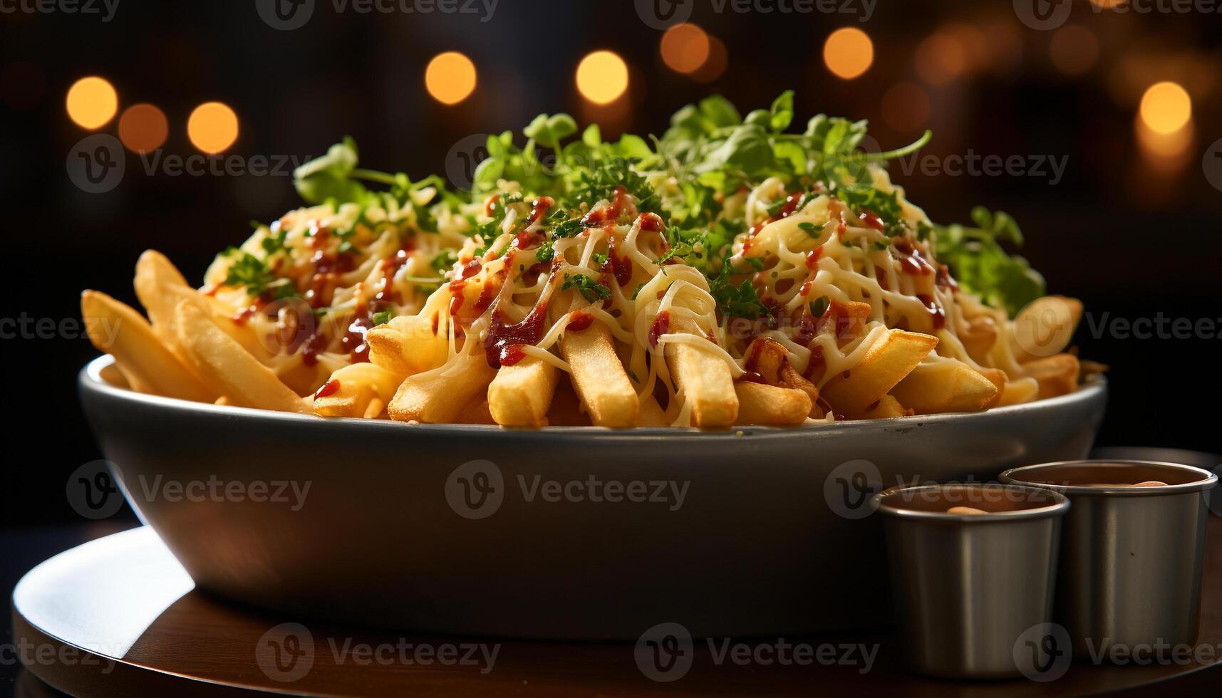 AI generated Freshness and heat on a plate of gourmet meat generated by AI photo
