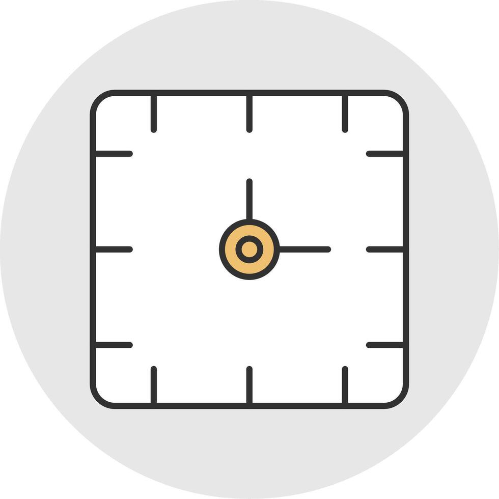 Clock Line Filled Light Circle Icon vector