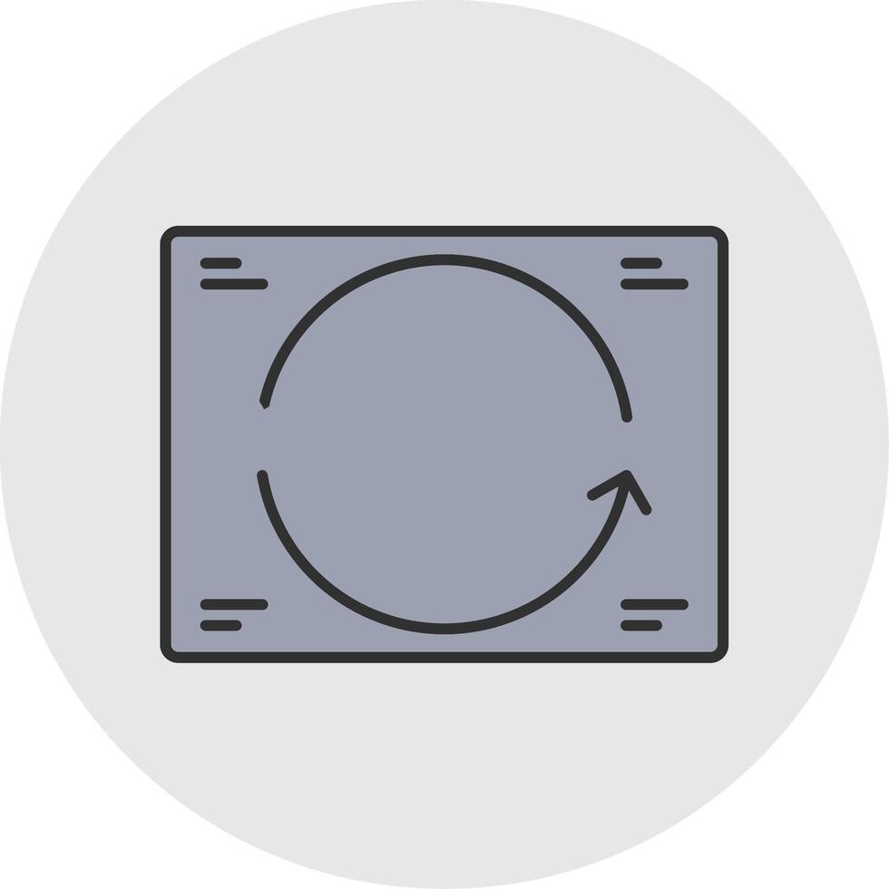 Sync Line Filled Light Circle Icon vector