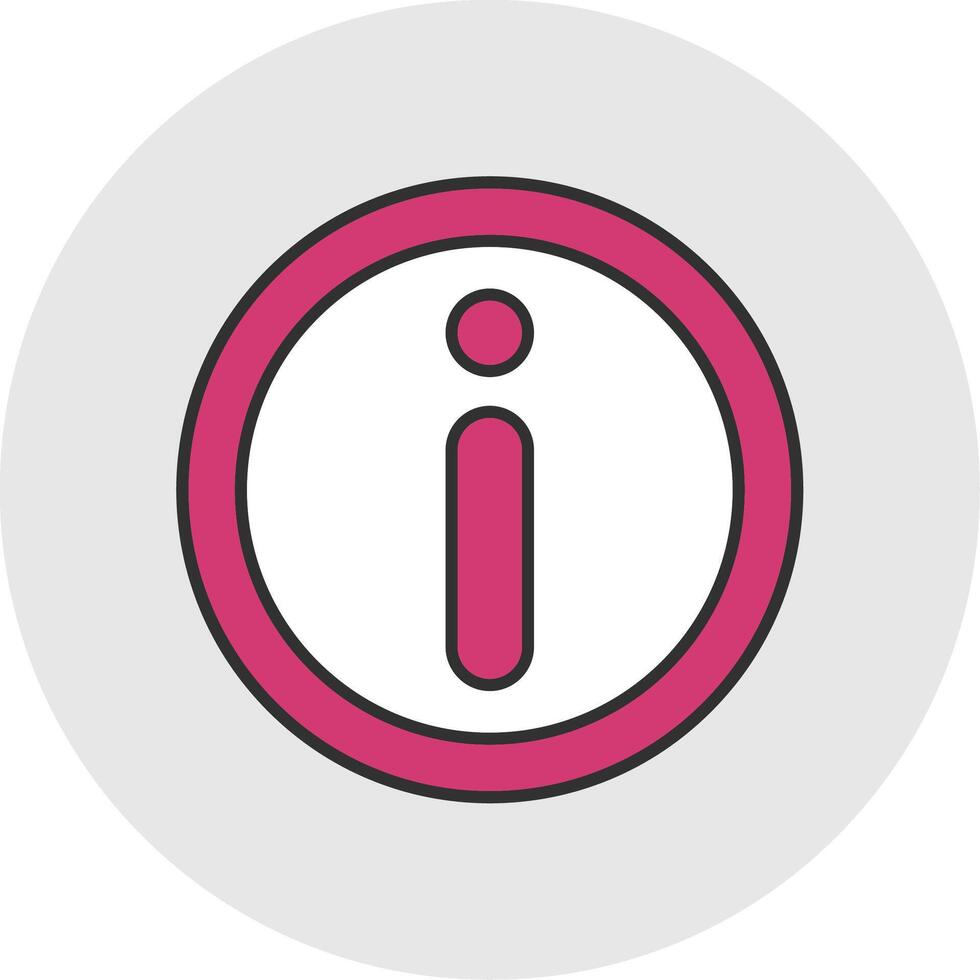 Information Line Filled Light Circle Icon vector