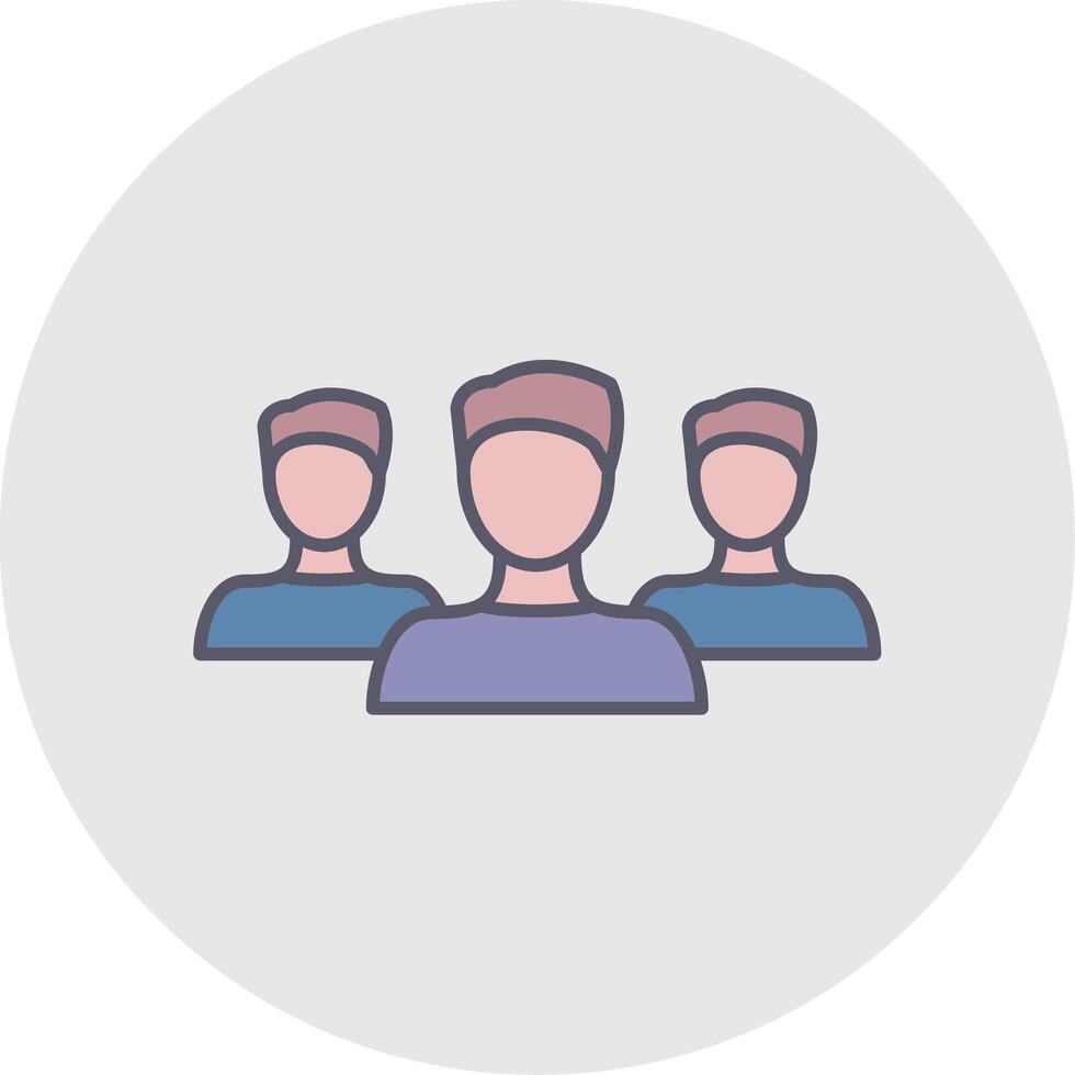 Forum Line Filled Light Circle Icon vector