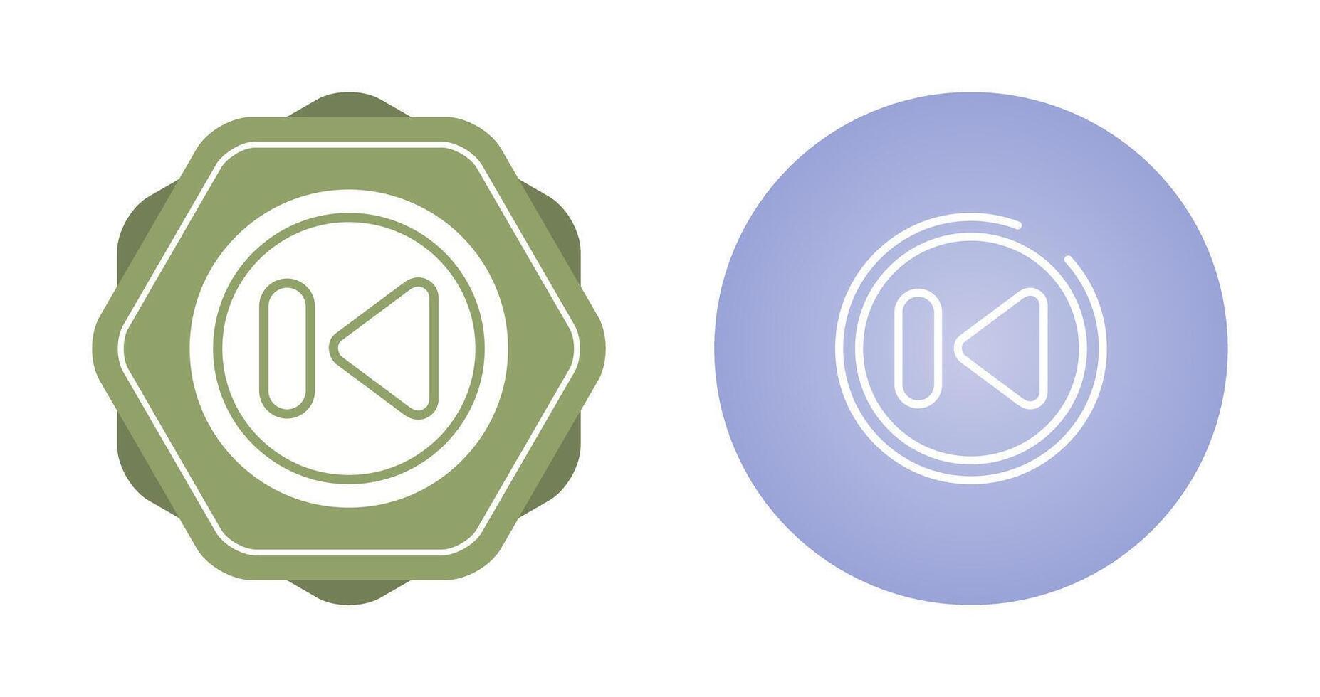 Previous Track Button Vector Icon