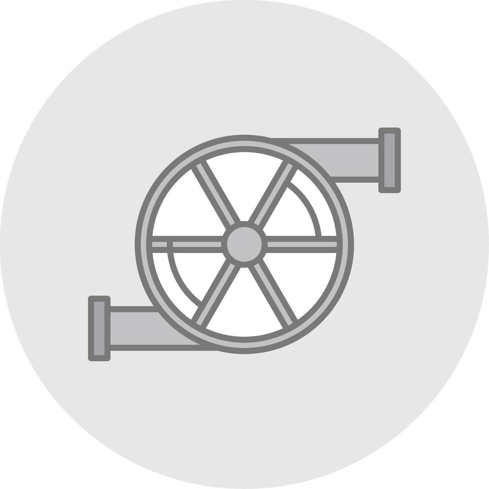 Turbo Line Filled Light Circle Icon vector