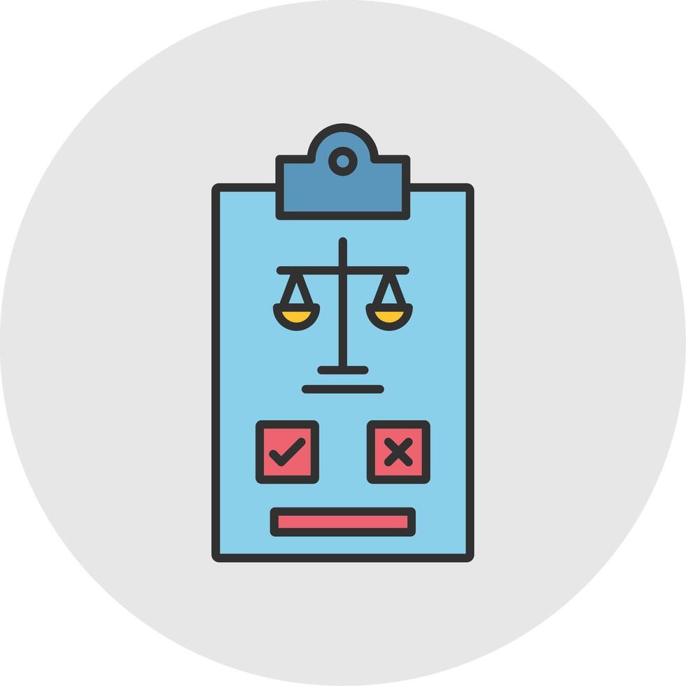 Regulation Line Filled Light Circle Icon vector