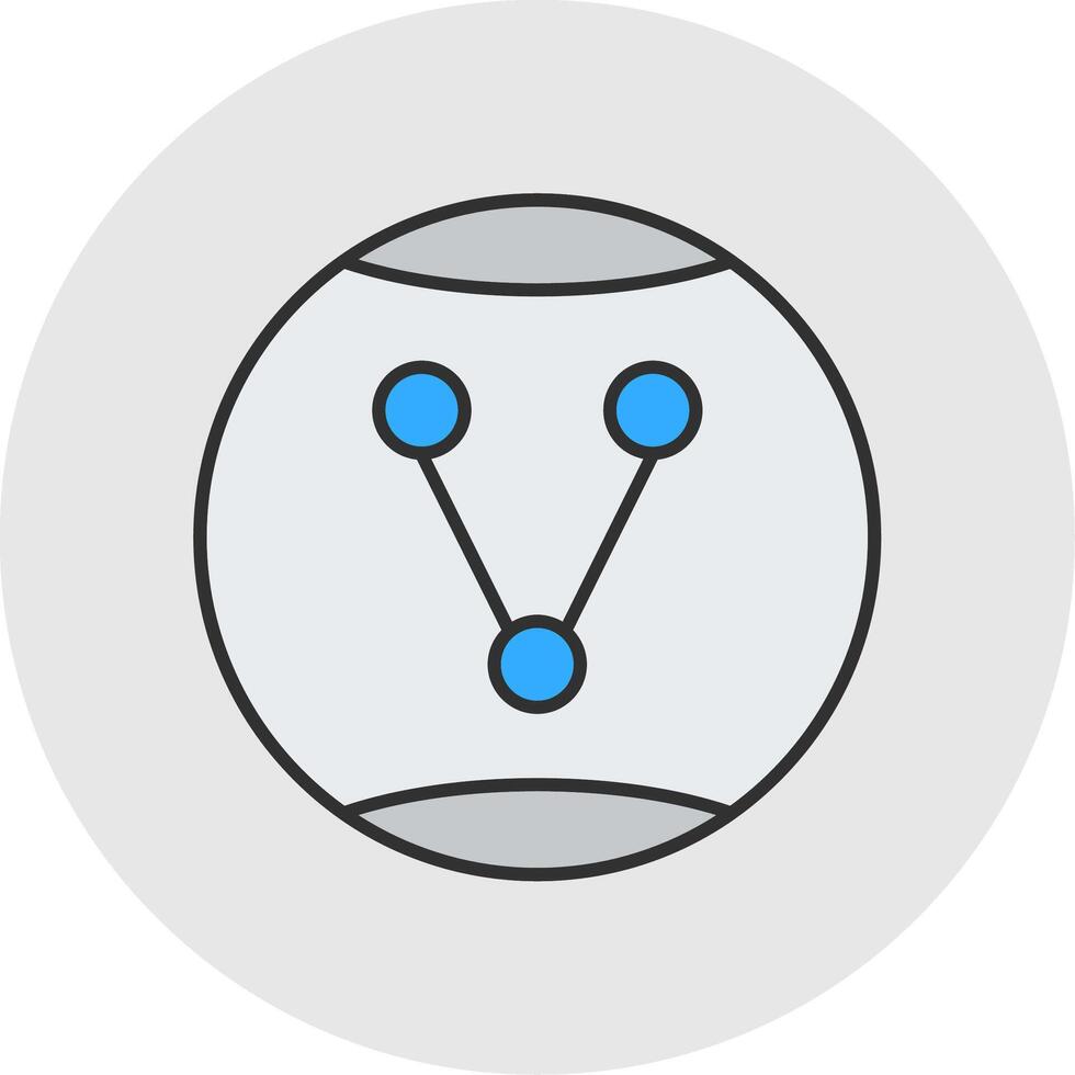 Share Option Line Filled Light Circle Icon vector