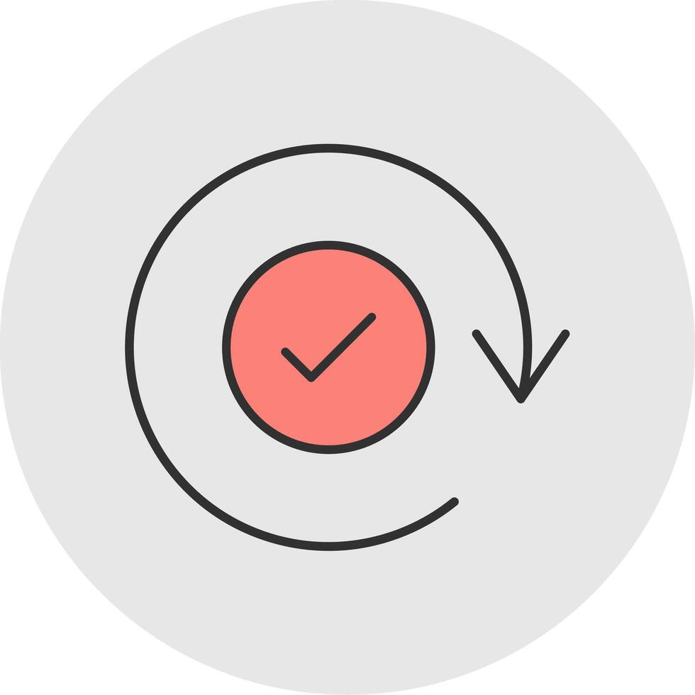 Update Line Filled Light Circle Icon vector