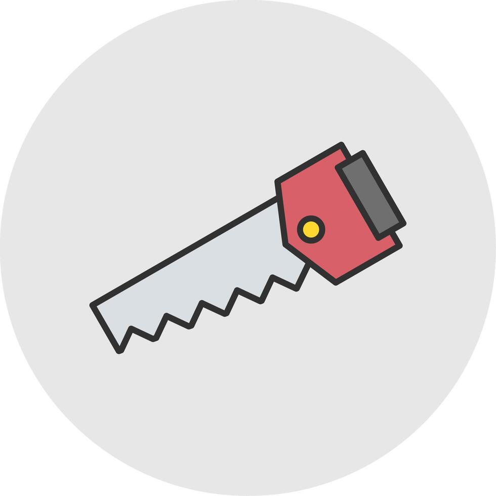 Woodcutter Line Filled Light Circle Icon vector