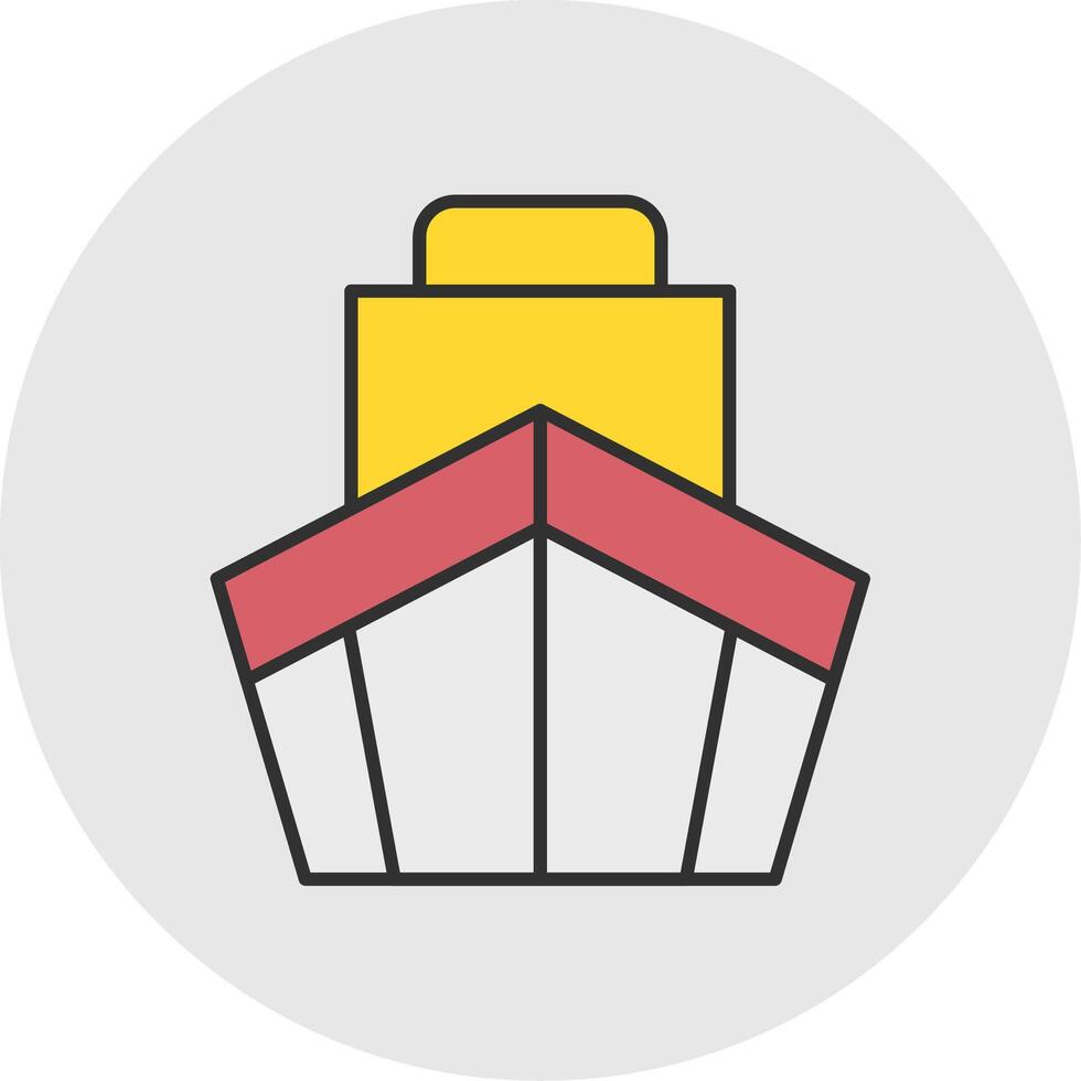 Cargo Line Filled Light Circle Icon vector