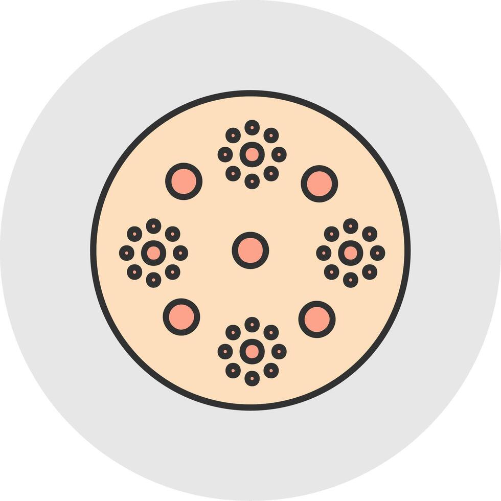 Skin Disease Line Filled Light Circle Icon vector