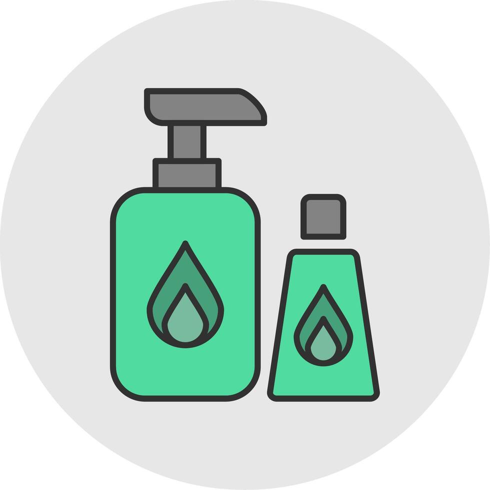 Cleaning Products Line Filled Light Circle Icon vector