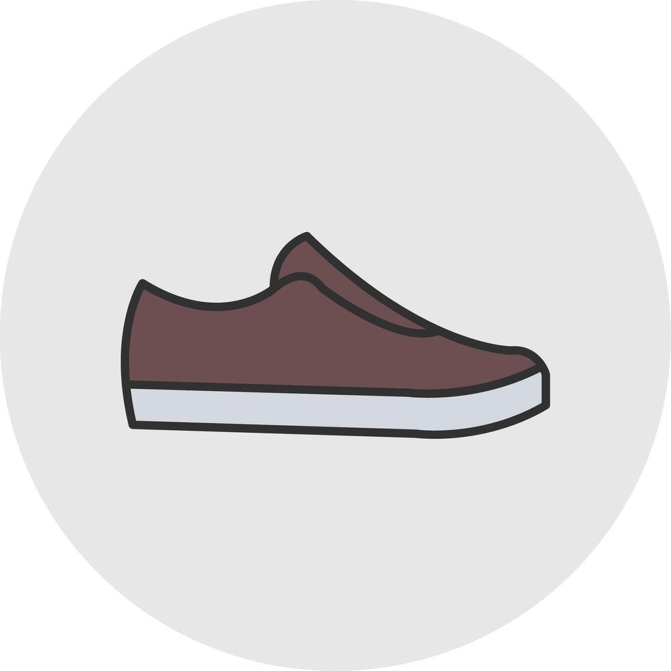 Zapatos línea lleno ligero circulo icono vector
